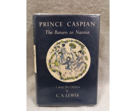 Prince Caspian, first edition 1951, 8vo, minor restoration to dust wrapper.light foxing to edges of text.edition/impression n