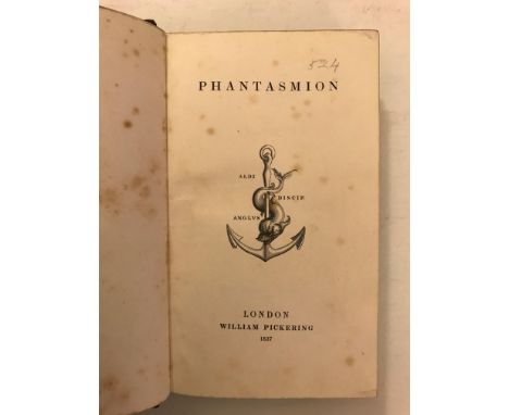 Phantasmion, London: Pickering 1837, 12mo, lacks half title, light foxing to title, first and last blank leaves, worn half mo