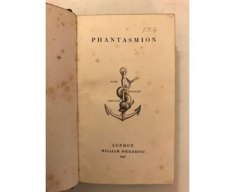 Phantasmion, London: Pickering 1837, 12mo, lacks half title, light foxing to title, first and last blank leaves, worn half mo