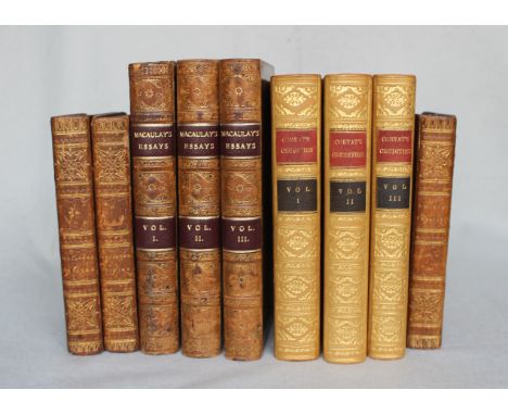 CORYAT (T) Crudities, in 3 vols, London 1776, 8vo, calf with good reback; The Spirit of the British Essayists, in 4 vols., 2n