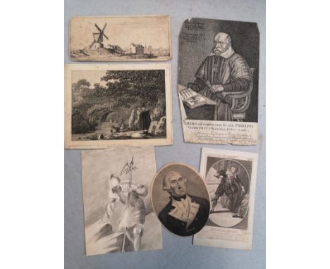18th and 19th century, several after old masters, and many trimmed or mounted, subjects and sizes vary, including portraits a