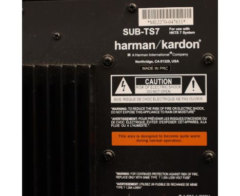 Harman/Kardon sub-ts7 subwoofer speaker. Not available for in-house P&amp;P, contact Paul O'Hea at Mailboxes on 01925 659133 