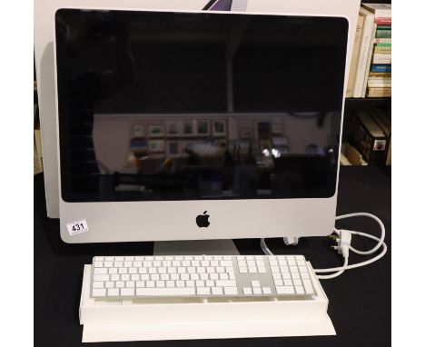 Apple iMac A1225 24 inch widescreen computer with keyboard, untested. Not available for in-house P&P, contact Paul O'Hea at M