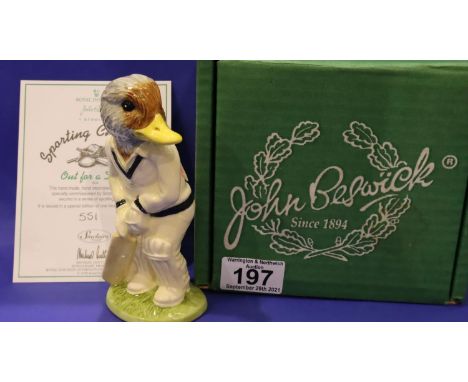 Boxed Beswick limited edition Out For A Duck figurine, H: 14 cm. No cracks, chips or visible restoration. P&amp;P Group 1 (£1