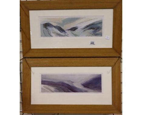 After A Hudson; two limited edition prints, Trout Beck and Shifting Light, 17 x 40 cm. Not available for in-house P&amp;P, co