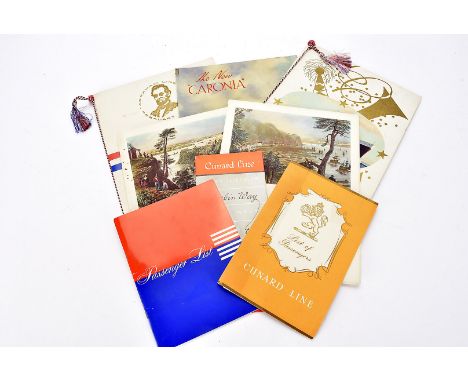 Shipping, a collection of Cunard ephemera inc, Passenger list RMS "Queen Elizabeth" 1957, Passenger list SS "United States" 1