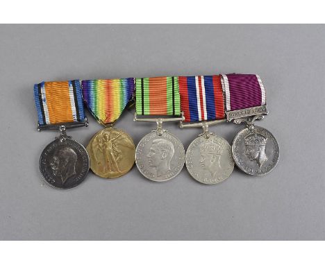 A WWI & WWII medal group, the WWI Victory and War medal awarded to G-24359 PTE C.T.KEWELL R.SUSS.R, together with the WWII Wa