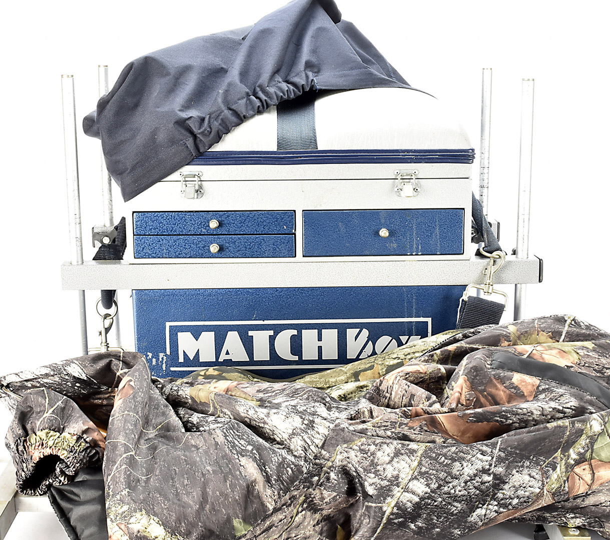 Angling Equipment, a "Matchbox" fishing seat/tackle box, with fitted