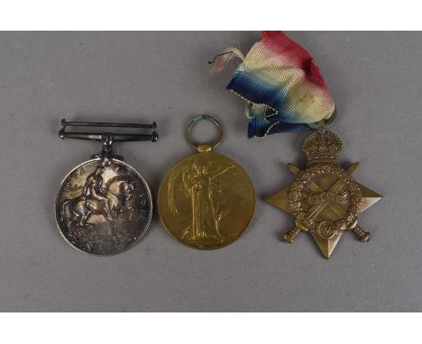 A WWI Royal Marine Light Infantry medal trio, awarded to PO.4-S- PTE W.P.PARAMOR. R.M.L.I 