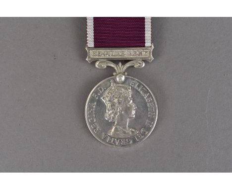 An Elizabeth II Army Long Service and Good Conduct medal, with Regular Army bar, awarded to 24013111 L/CPL.C.GREEN. PARA, on 