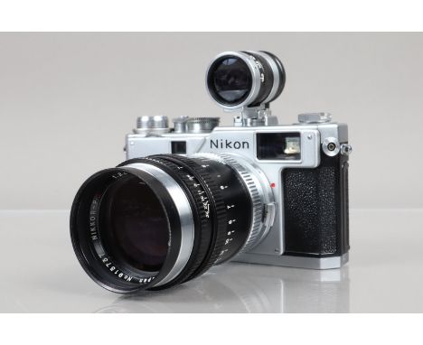 A Nikon S3 Rangefinder Camera, chrome, serial no 6306556, shutter working, rangefinder working, self timer working, body G-VG