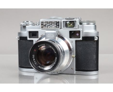 A Lordomat C35 Rangefinder Camera, serial no 121068, double stroke, shutter working, rangefinder working, meter appears unres