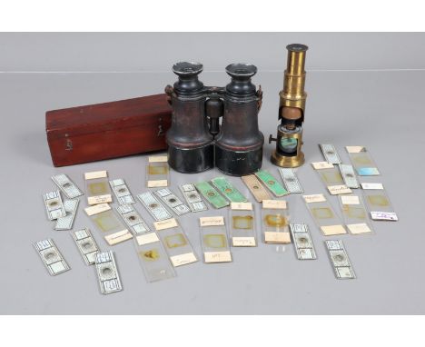 Late 19th Century Microscope Slides and Microscopes, formerly the property of the Austrian art historian Dr Otto Kurz (1908-1