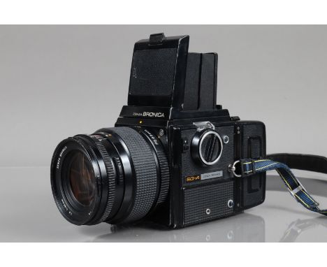 A Zenza Bronica SQ-A Camera, serial no 1227954, shutter working, body G, paint wear to edges, leatherette missing from back s