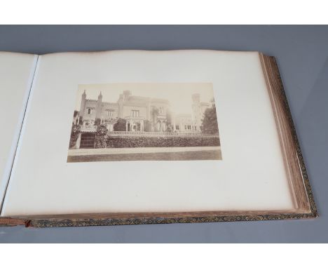 A late 19th Century/early 20th Century folio European Travel Album,  many images 1880s, commercial images - Germany, includin