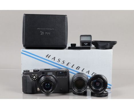 A Hasselblad XPan Camera, serial no 11SH25263, shutter working, meter working, LED display on back working, rangefinder worki