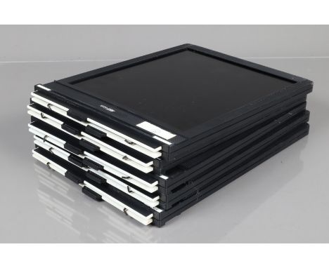 Five Fidelity Elite 8 x 10 Film Holders all complete, some light wear, overall G  