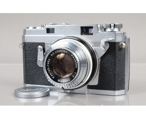 A Konica III MFX Rangefinder Camera,  serial no 136668, double stroke, shutter working, rangefinder working, self timer worki