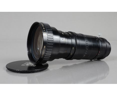 An Angenieux Zoom Type 10 x 12 B  12-120mm f/2.2 Cine lens,  serial no 1168057, Ari mount with C mount adapter, barrel G, lig