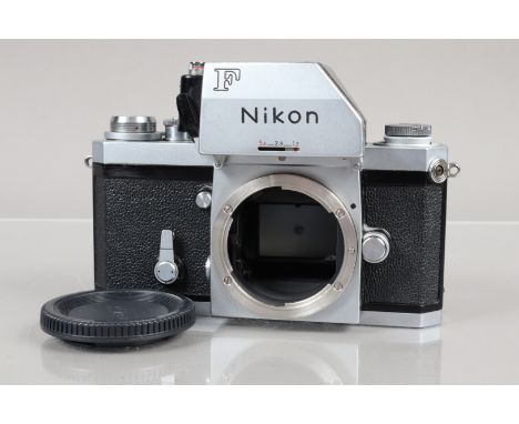 A Nikon F Photomic FTN SLR Camera Body, serial no 6708088, shutter working, meter responsive, self timer working, body G, som