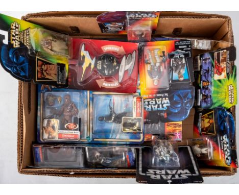 Hasbro , Kenner and others. A collection of Star Wars figures and toys: including a Saga Edition Chess set, a Hasbro Silver A