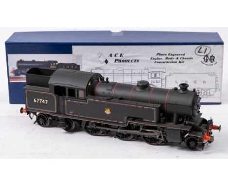 A kit built O gauge model of a BR Class L 2-6-4 locomotive No 67747: in associated box