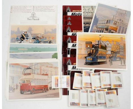 Eric Bottomley. Four signed albums of 'Britains Motoring History' Castella Cigar trade cards: comprising two complete albums 