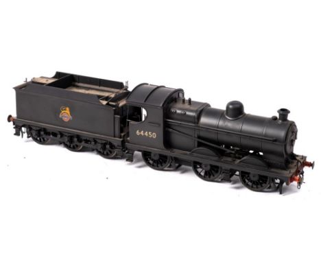 A kit built O gauge model of a BR J11/3 0-6-0 locomotive and tender No 64450: 