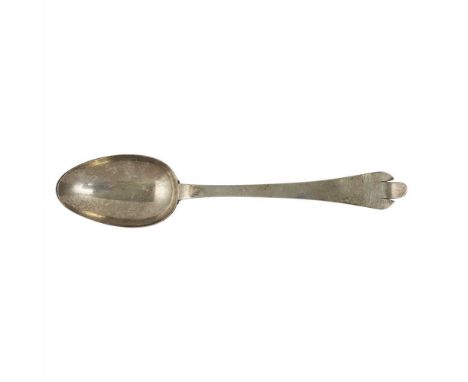 Jersey - A mid 18th century Channel Islands trefid spoon Pierre Amereux, Jersey circa 1750, of traditional form, the split te