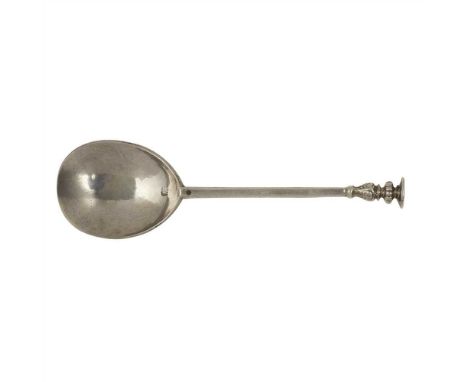 A Charles I seal top spoon Edward Hole, London 1629, the large three stage seal with reeded and foliate detail, prick engrave