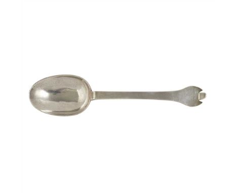 A late 17th century trefid spoon maker's mark TA (possibly Thomas Allan) London circa 1688, of conventional form, prick engra