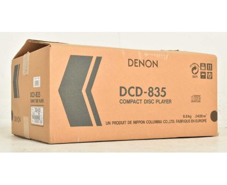 Denon Hi-Fi – Model DCD-835 – a PCM Audio Technology Compact Disc (CD) Player. Finished in black. Appearing as new in box wit