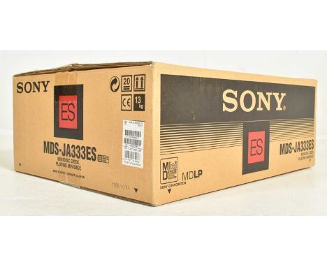 Sony Hi-Fi - Model MDS-JA333ES - a Minidisc Deck / player finished in black. Appears as new in original box with manual and p
