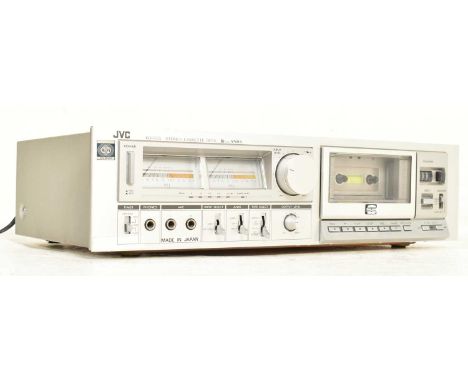JVC Hi-Fi - Model KD-A55 - a Stereo Cassette Deck finished in silver. Serial no. 14560645. With Tape Deck remote control mode