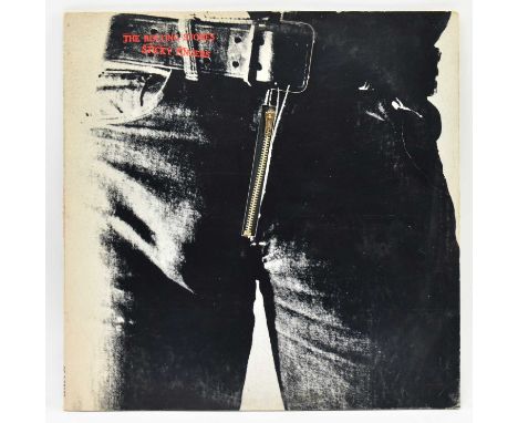 The Rolling Stones - Sticky Fingers - a US original issue long play / LP vinyl record album (COC 59100). With zip sleeve and 