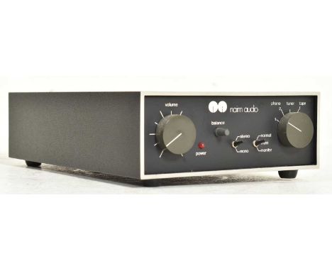 Naim Audio - Type NAC 32-5 - a pre-amp / amplifier finished in black with a chrome bumper. Serial no. 15231. With a Naim Audi