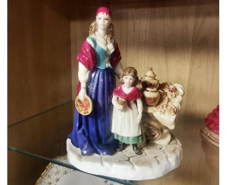 Royal Worcester Guild Limited Edition 'Fruit Seller at Stow Fair' Porcelain Romany Gypsy Figure