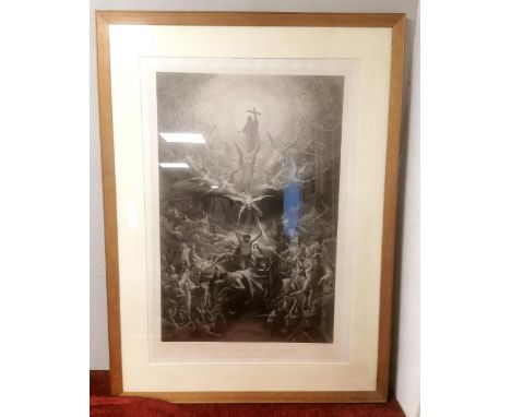Large Engraving Print of an Original by Gustave Dore 'The Triumph of Christianity over Paganism'