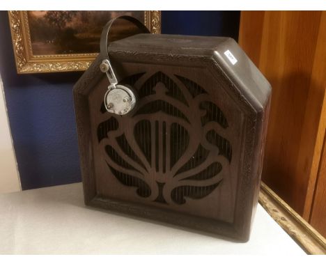 Early Wooden-Cased Celestion Radio Speaker - 36 cm High