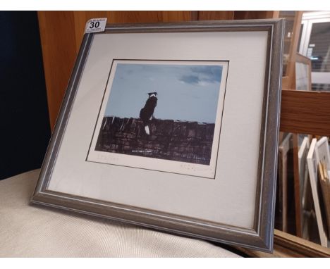 Signed Limited Edition Peter Brook Print 'Sheep Dog' - 27 x 28 cm