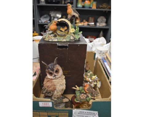 A selection of Border Fine Arts, Goebel and similar bird studies and Country Artists Owl