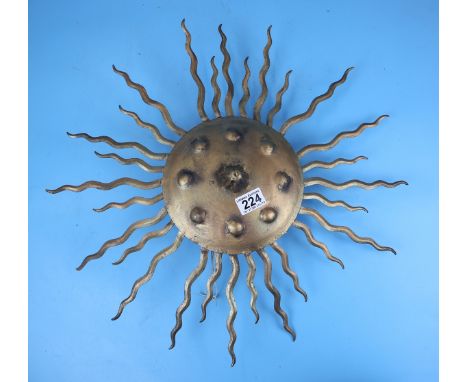 Sunburst wall light