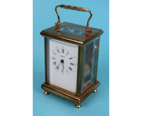 Brass carriage clock by Angelus
