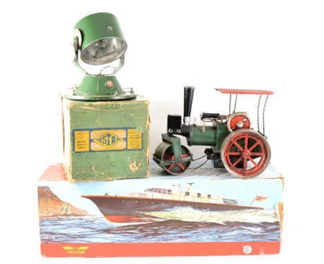 Large tin-plate dolls house by Wolverine Toys, 82cm, Victory Toys Vosper triple screw express turbine yacht boxed, Astra supe