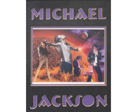 Michael Jackson; signed photo on mounted purple letters, framed and glazed, with attached certificate of authenticity issed b