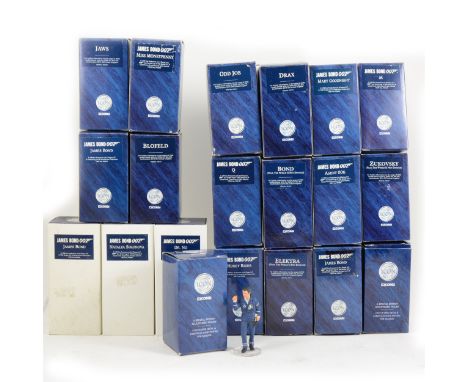 007 James Bond Icon collectible figures by Corgi, twenty figures including; Dr. No, The World is Not Enough Bond, Natalya Sim