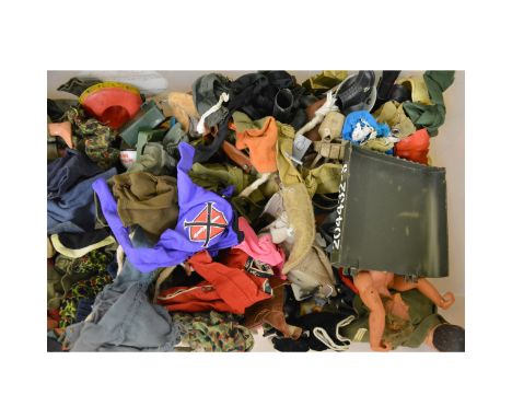 Action Man; spares and parts, a collection of loose clothing and accessories, different types and ages, including a small sel