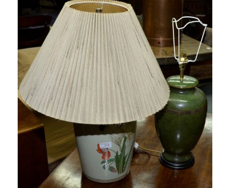 Two lamp lamps, one with shade 