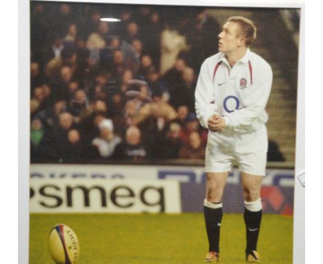 Framed photographic print depicting Johnny Wilkinson 
