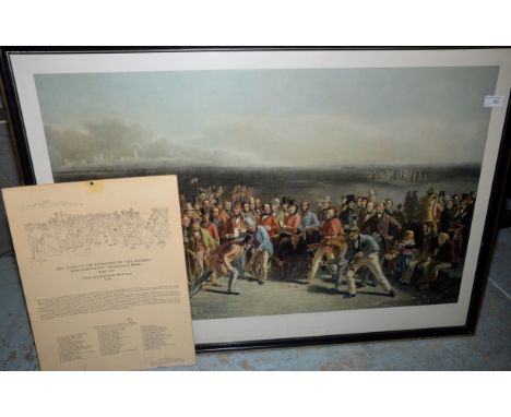 Framed print entitles 'The Golfers - A Grand Match Played Over St Andrews Links'
